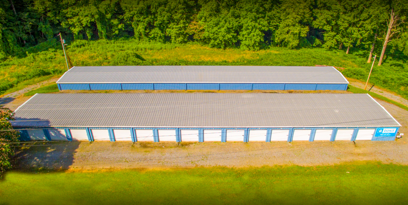 aerial view of storage units hayesville nc